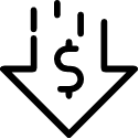 icon of an arrow with dollar sign