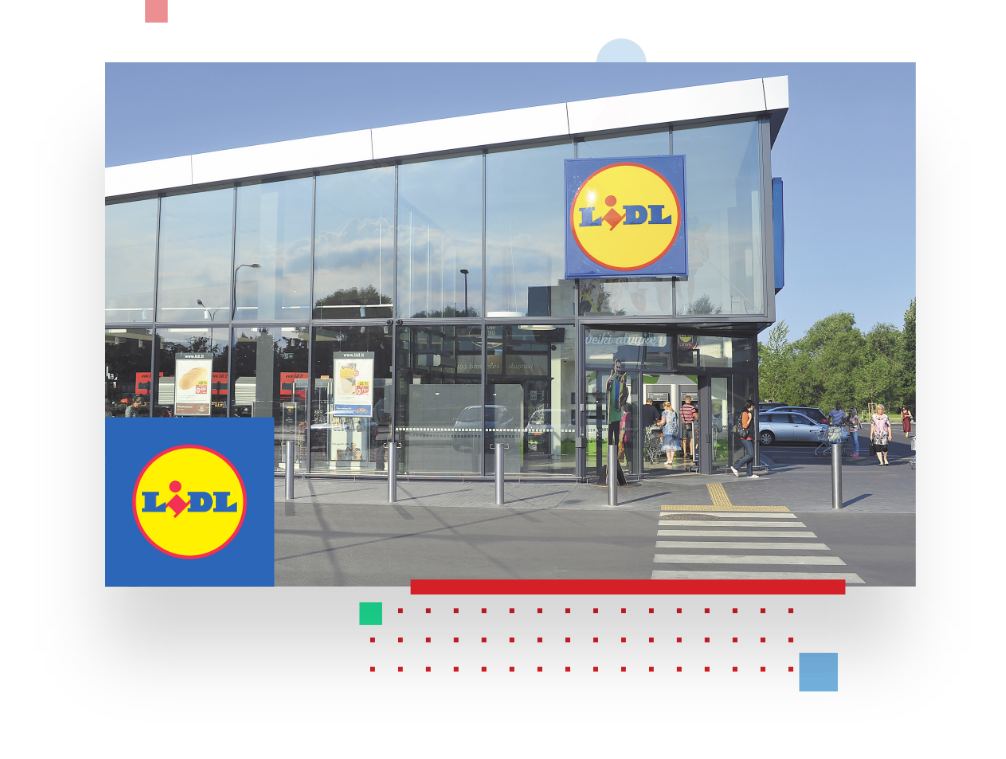 Lidl store und logo als Übersicht der Erfolgsgeschichte
